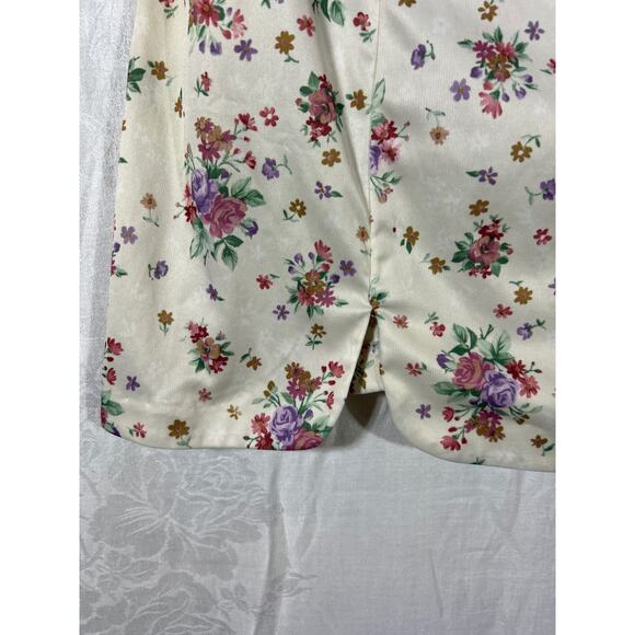 Whirlaway Frocks Vintage Blouse 16WP PETITE Wide Lace Collar Floral Cottage - Picture 2 of 13